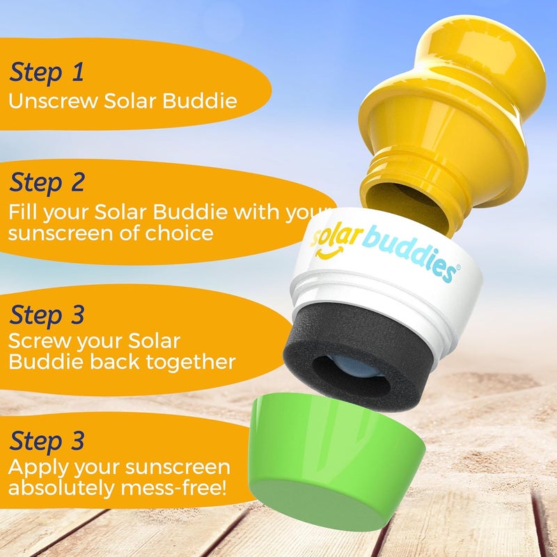 Solar Buddies Refillable Roll On Sponge Applicator - Green - Image 5